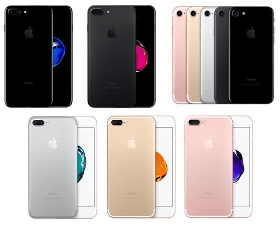 iphone7、iPhone7plusカラーラインナップ