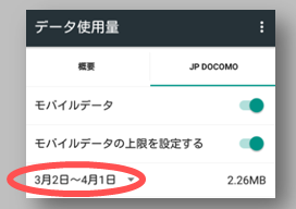 Androidでデータ使用量 ギガ の上限を設定して料金を節約する