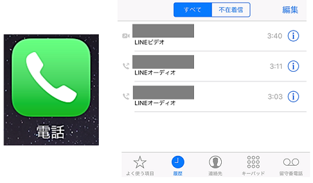 通話 履歴 line