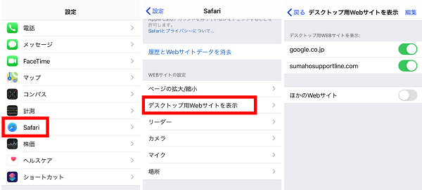 Ios14 Iphoneのsafariでパソコン表示にする設定と切り替え方 スマホサポートライン