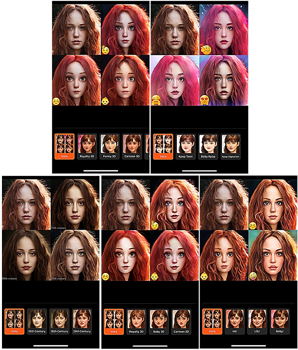 Voilà AI Artistのフィルター