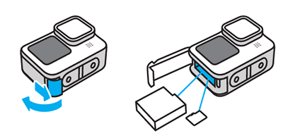 GoPro HERO11 BlackのバッテリーとmicroSDカードの入れ方