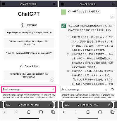 ChatGPTに日本語で質問する