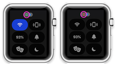 Apple WatchでiPhoneのマークを確認する